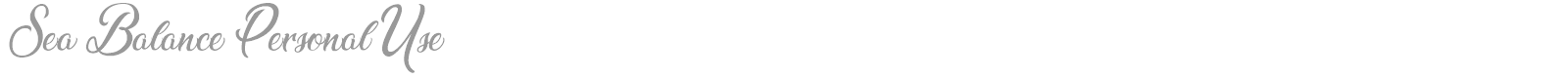Sea Balance font preview